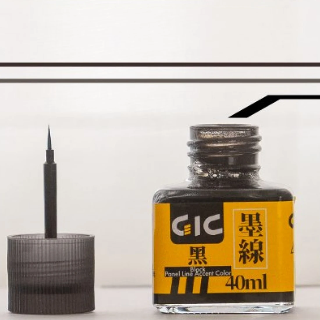 虎爪 GIC TW-01BL 水性墨線液 黑色 40ml