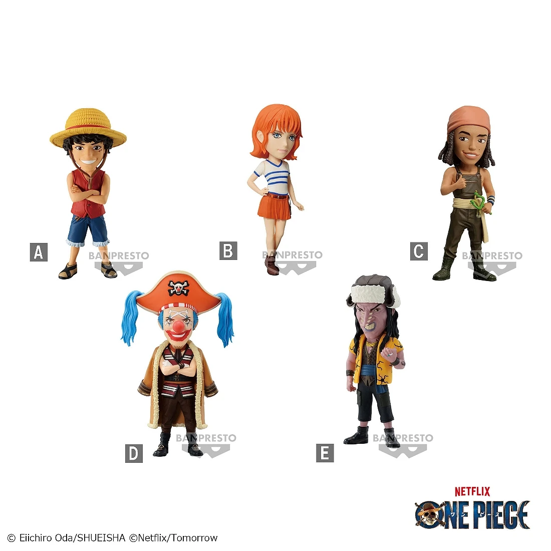 Banpresto 景品 海外限定 海賊王 WCF 真人版 Vol.1 半中盒六入