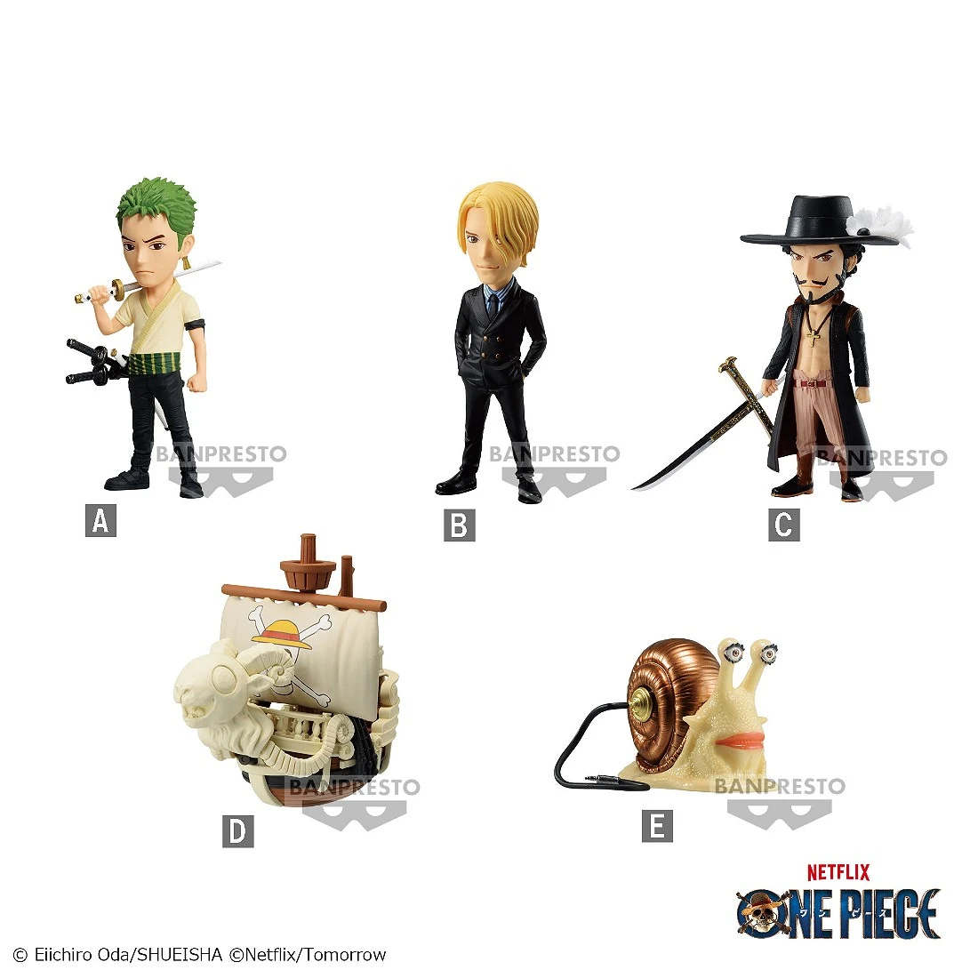 Banpresto 景品 海外限定 海賊王 WCF 真人版 Vol.2 半中盒六入