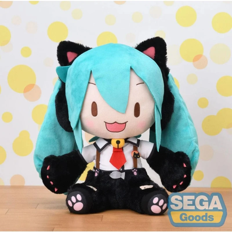 SEGA 景品 初音未來 Project DIVA 初音未來 小貓 絨毛玩偶