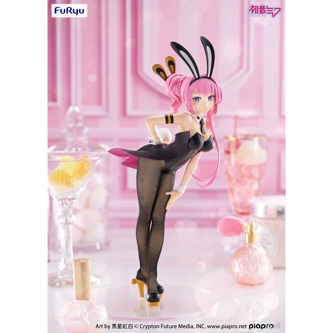 FuRyu 景品 巡音流歌 BiCute 兔女郎 黑星紅白 原畫
