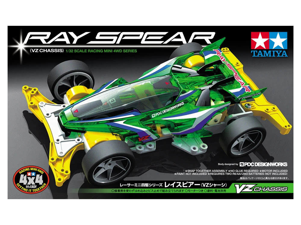 Tamiya 1/32 18099 四驅車 RAY SPEAR VZ 底盤 沒有附柴犬