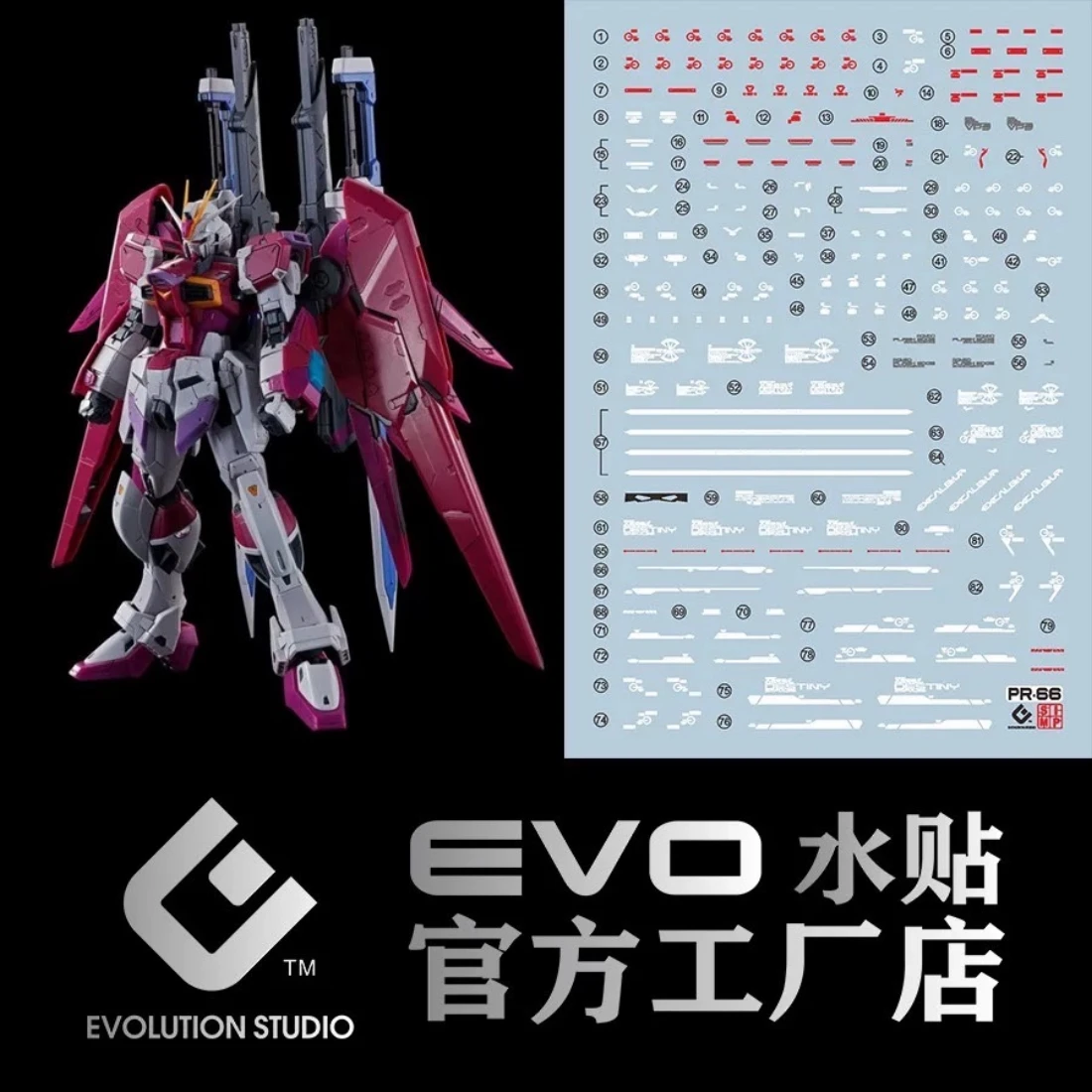 EVO水貼 RG 1/144 命運脈衝鋼彈 螢光水貼
