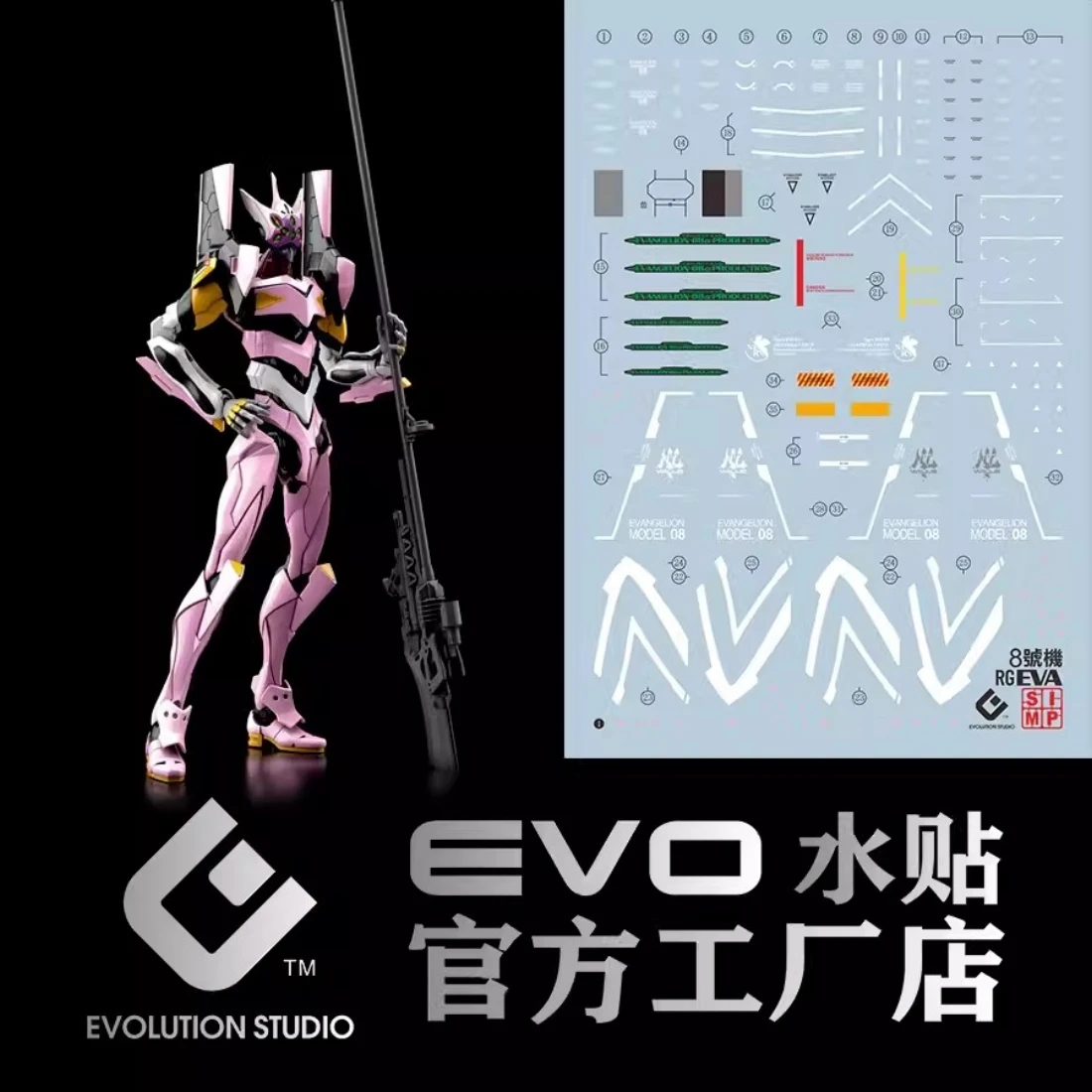 EVO水貼 RG 新世紀福音戰士 EVA 正規實用型 WILLE改裝 8號機α
