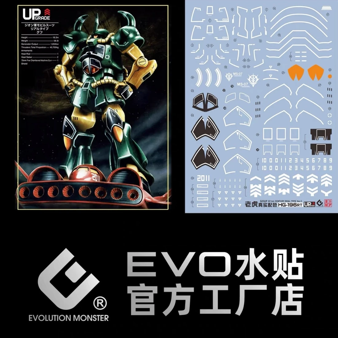 EVO水貼 HG 1/144 古夫 21世紀擬真配色版