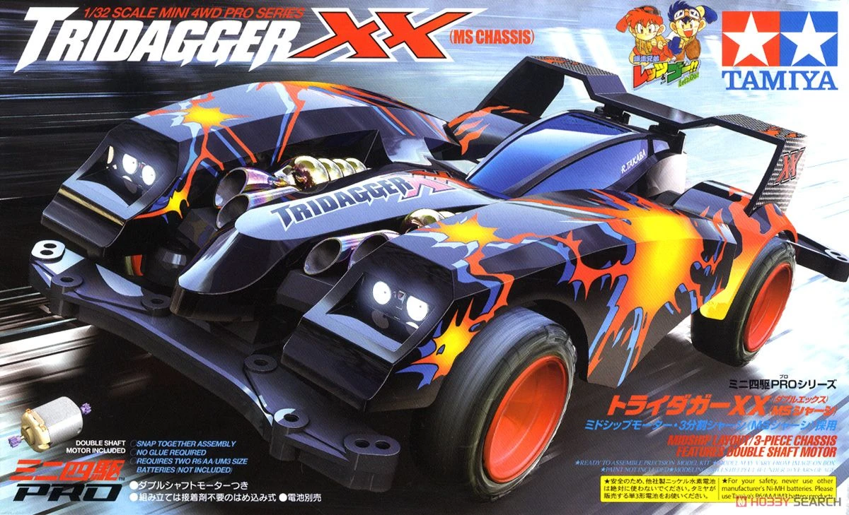 Tamiya 1/32 18629 四驅車PRO版  爆走兄弟 三角箭 鷹羽TRIDAGGER XX MS底盤