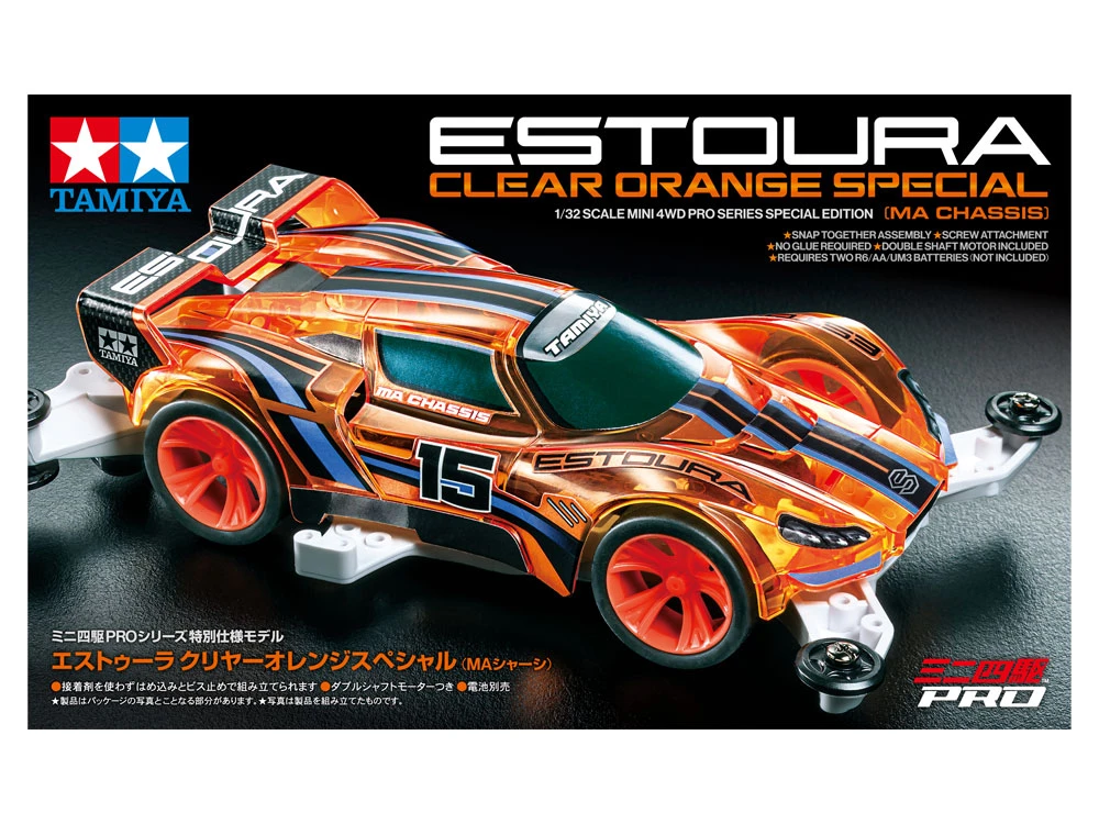 Tamiya 1/32 95691 四驅車PRO版 Estoura 透明橙色特別版 MA底盤