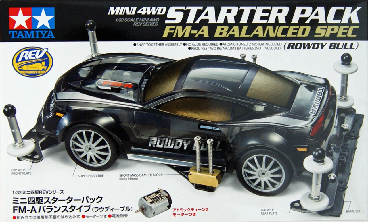Tamiya 1/32 18710 四驅車 ROWDY BULL 新手盒車 超值組合 FM-A底盤