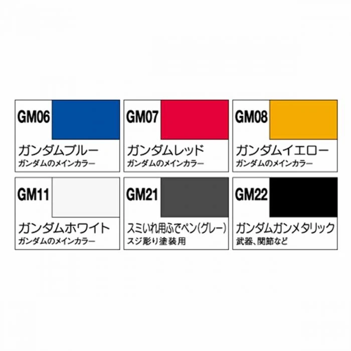 GUNZE 郡氏 GSI 鋼彈麥克筆 GMS105 鋼彈用基本色套組