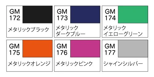 GUNZE 郡氏 GSI 鋼彈麥克筆 GM125 金屬質感專用色套組2