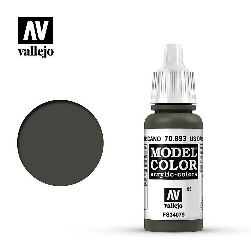 AV水性漆 Model Color 模型色彩 Us Dark Green 美國暗綠色