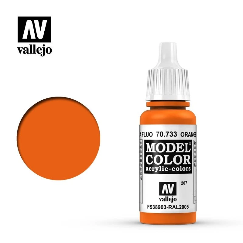 AV水性漆 Model Color 模型色彩 Orange Fluo 螢光橘色