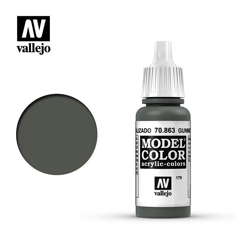 AV水性漆 Model Color 模型色彩  Gunmetal Grey 槍鐵灰色