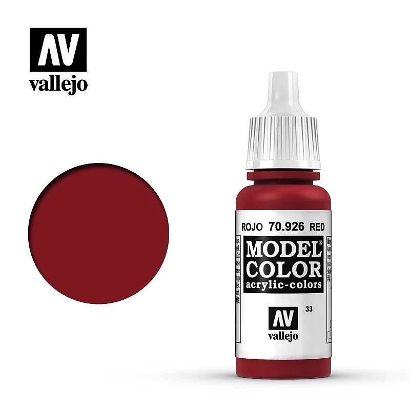 AV水性漆 Model Color 模型色彩 Flat Red  平光紅色