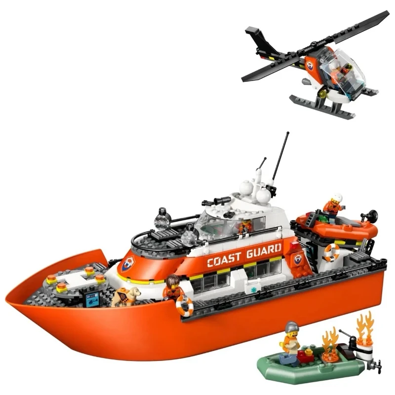 Lego 樂高 City 城市 60504  海岸巡防隊救援船和直升機