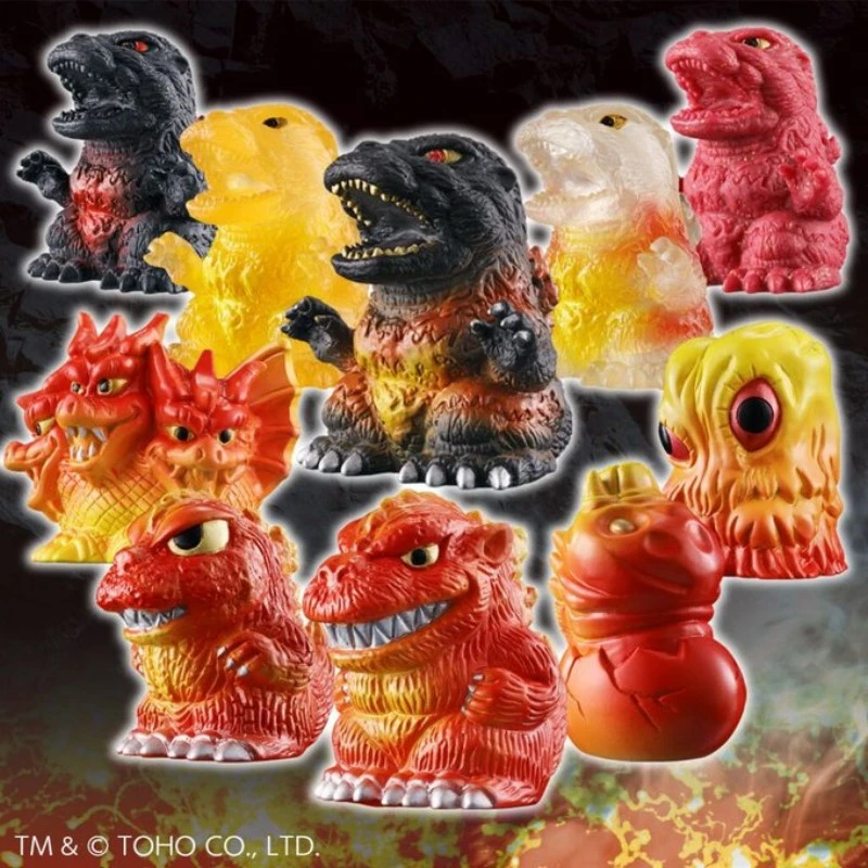 特價 萬代 盒玩 哥吉拉 迷你軟膠 歷代(紅蓮版) 一中盒10入