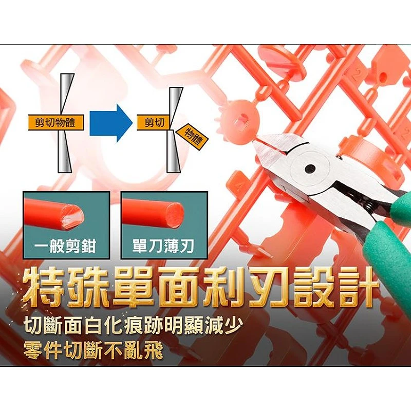 寶工 Pro'sKit PM-202 超薄單刃 模型斜口鉗