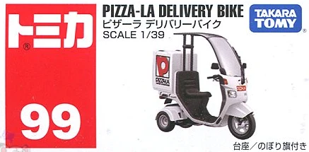 Tomica 099 本田 Honda Pizza-La Delivery Bike 披薩外送車