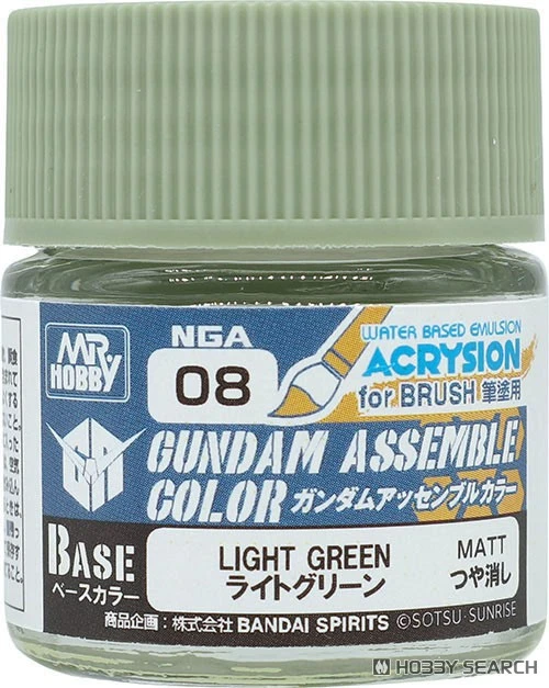 GUNZE 郡氏 GSI 水性漆 ASSEMBLE Color BASE NGA08 淺綠色 10ml