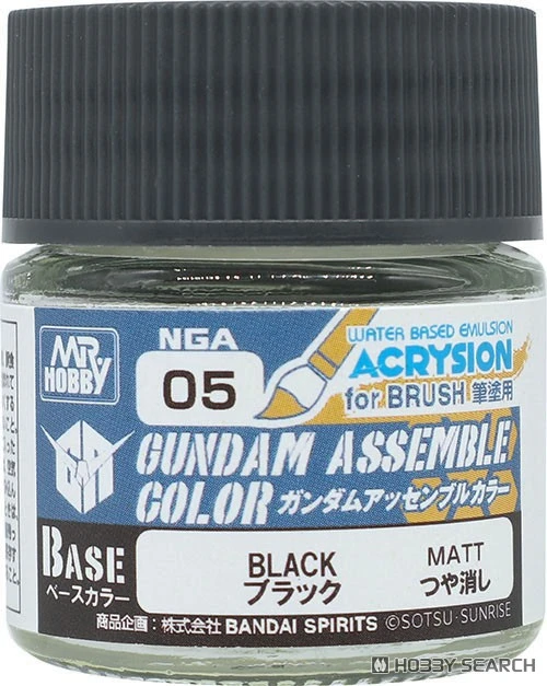 GUNZE 郡氏 GSI 水性漆 ASSEMBLE Color BASE NGA05 黑色 10ml