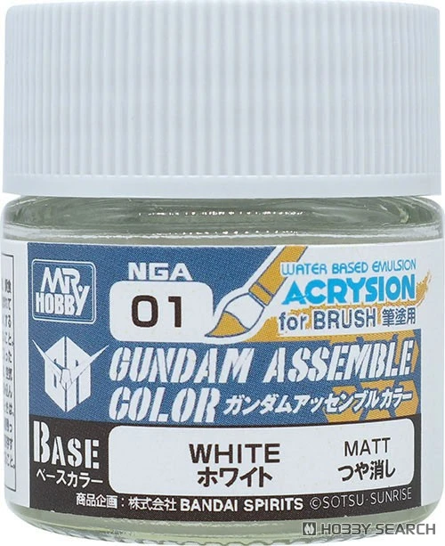 GUNZE 郡氏 GSI 水性漆 ASSEMBLE Color BASE NGA01 白色 10ml