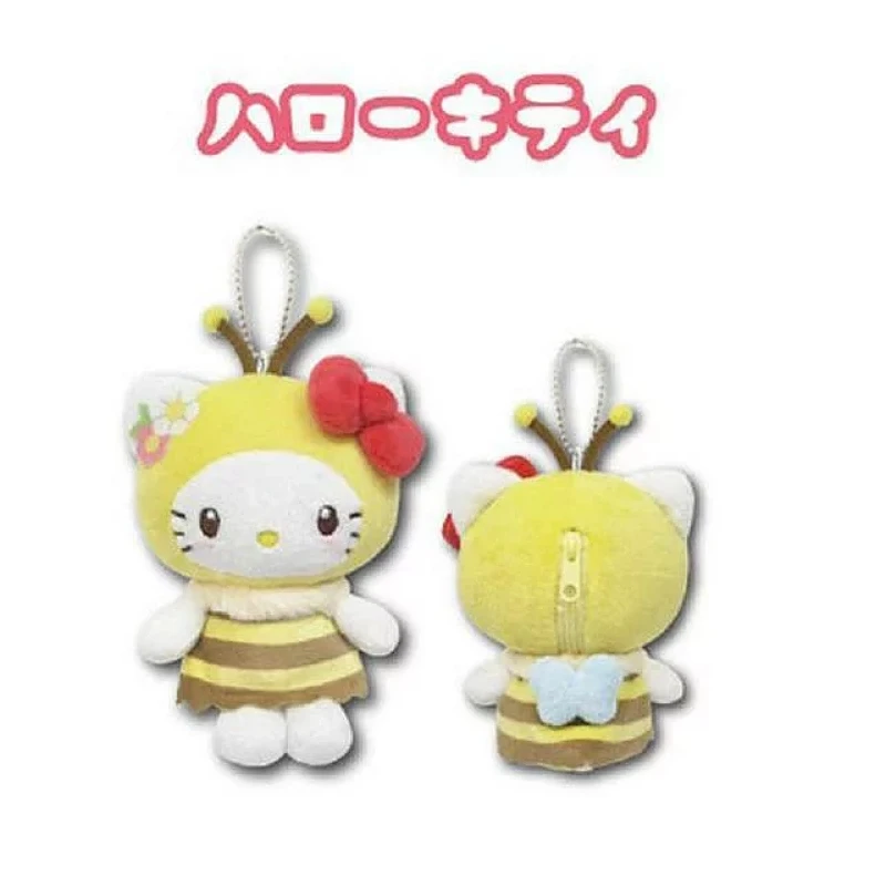 Sanrio 三麗鷗 蜜蜂系列 Hello Kitty 凱蒂貓 絨毛玩偶 零錢包吊飾