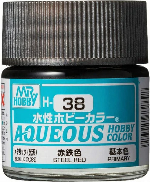 GUNZE 郡氏 GSI 新水性漆 鐵紅色 H38 10ML