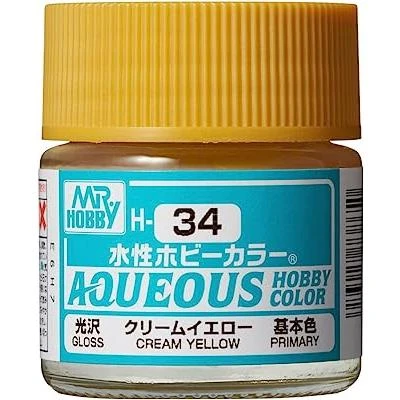 GUNZE 郡氏 GSI 新水性漆 奶黃色 H34 10ML