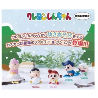扭蛋 轉蛋 蠟筆小新 玩雪 五款一套