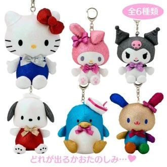 Sanrio 三麗鷗家族 閃亮風 大尺寸 絨毛玩偶 吊娃 一中盒六入