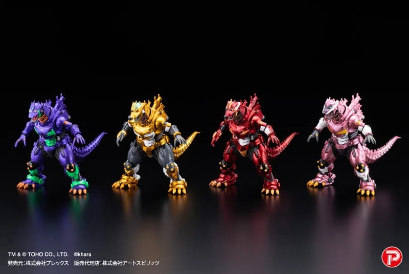 PLEX 盒玩 激造系列 哥吉拉對福音戰士 3式機龍 EVA 金屬色版 一中盒4入