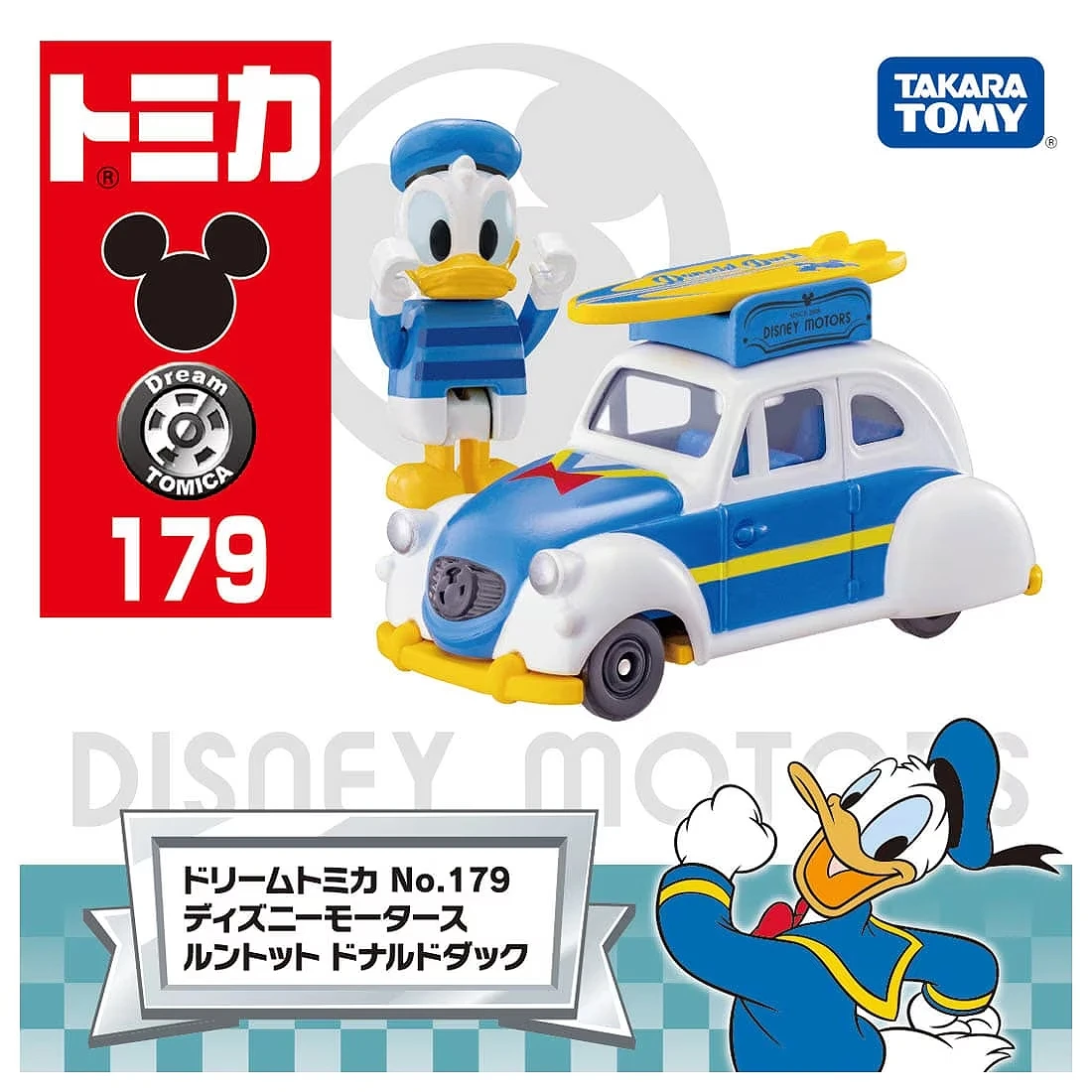 Tomica DT 迪士尼 唐老鴨衝浪旅行車 附人偶