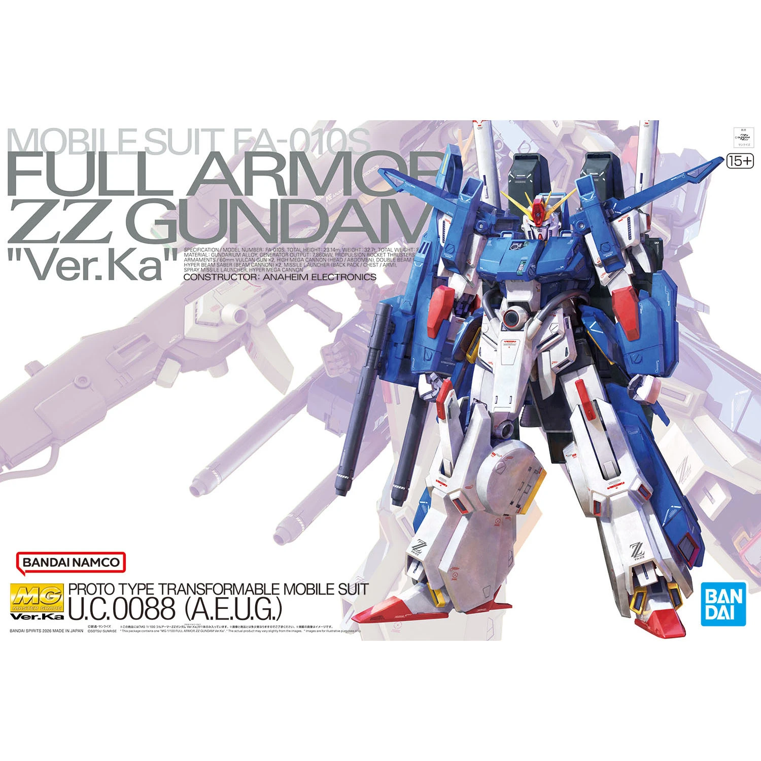 MG 1/100 全裝甲型ZZ鋼彈 Ver.Ka