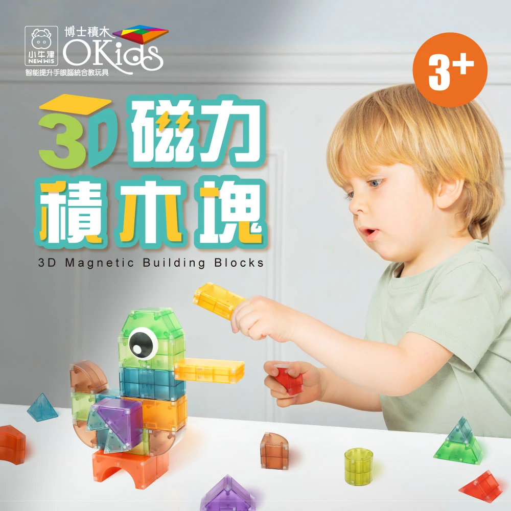 小牛津 博士積木 3D磁力積木塊 42P