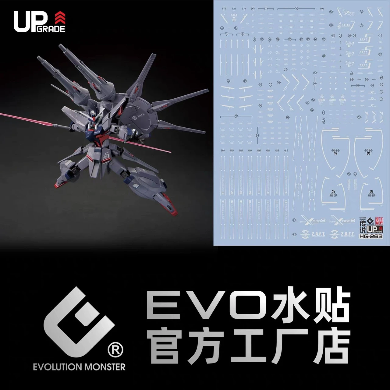 EVO水貼 HG 1/144 鋼彈SEED 傳說鋼彈