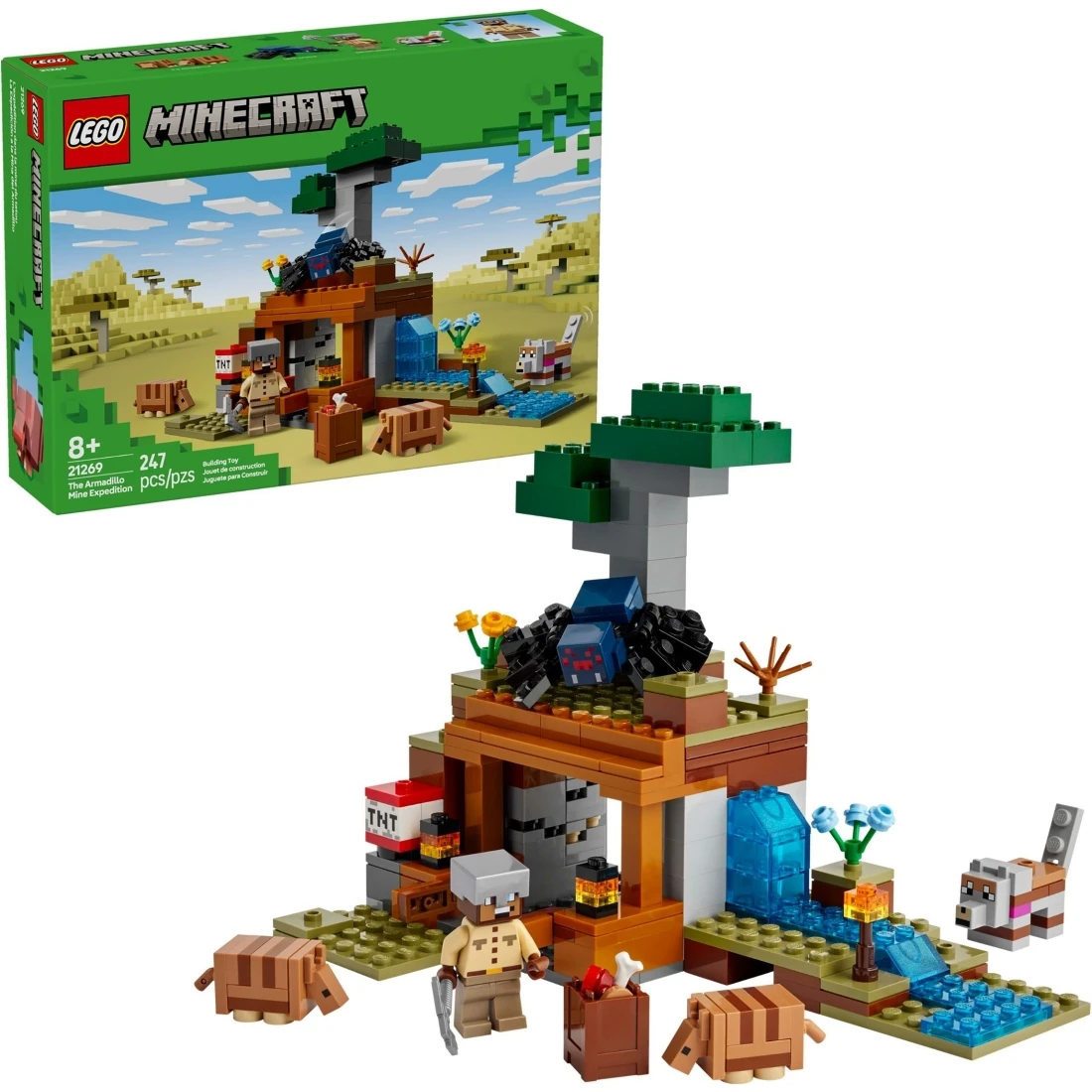 Lego 樂高  Minecraft 創世神系列 21269 犰狳礦探險隊
