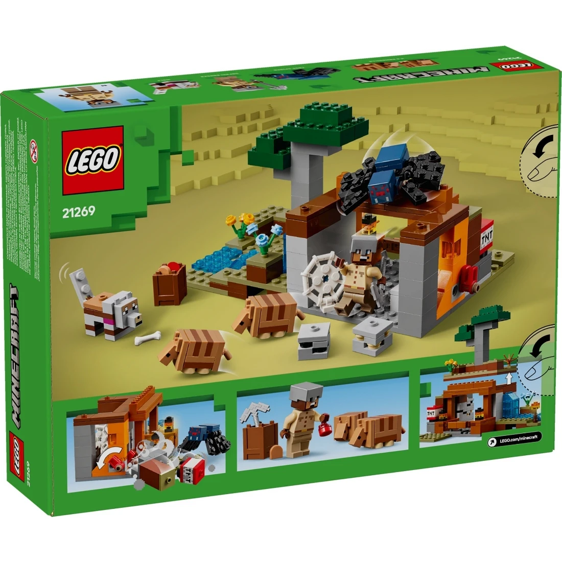 Lego 樂高  Minecraft 創世神系列 21269 犰狳礦探險隊