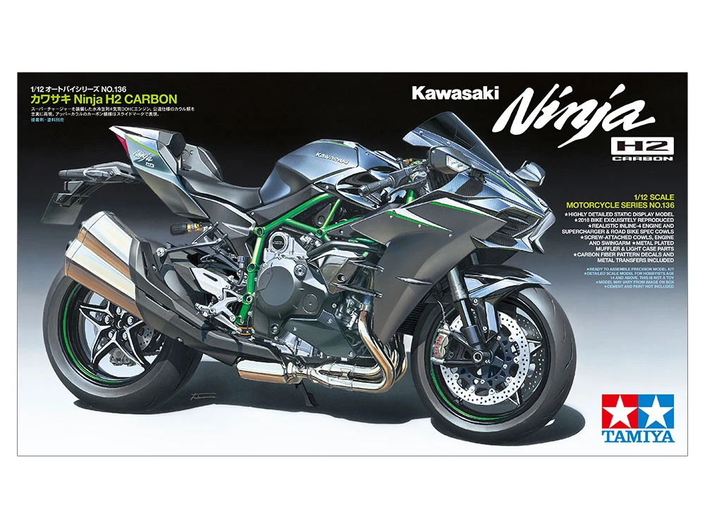 TAMIYA 14136 1/12 Kawasaki Ninja H2 Carbon