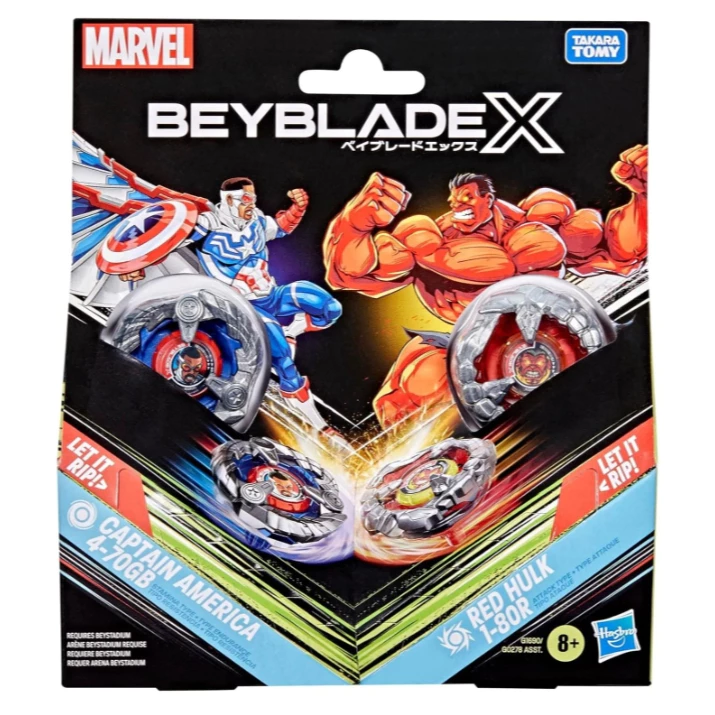 TakaraTomy 戰鬥陀螺X BX-00 美國隊長 紅浩克