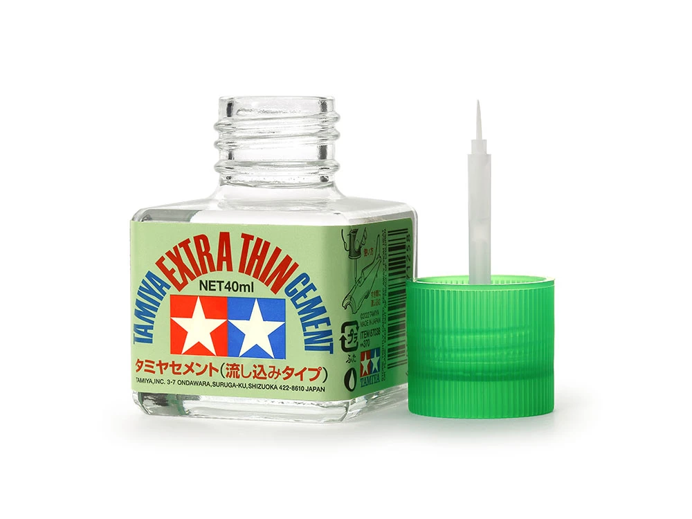 TAMIYA 87038 綠蓋 高流動型模型膠水 無縫用 40ml