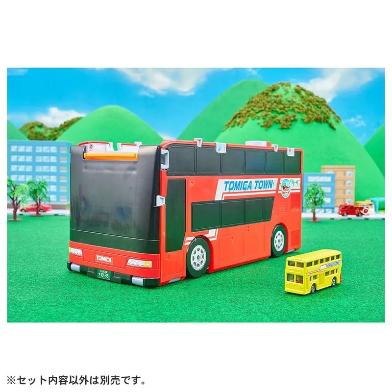 Tomica 新城鎮 變形雙層巴士轉運站 附小車一台