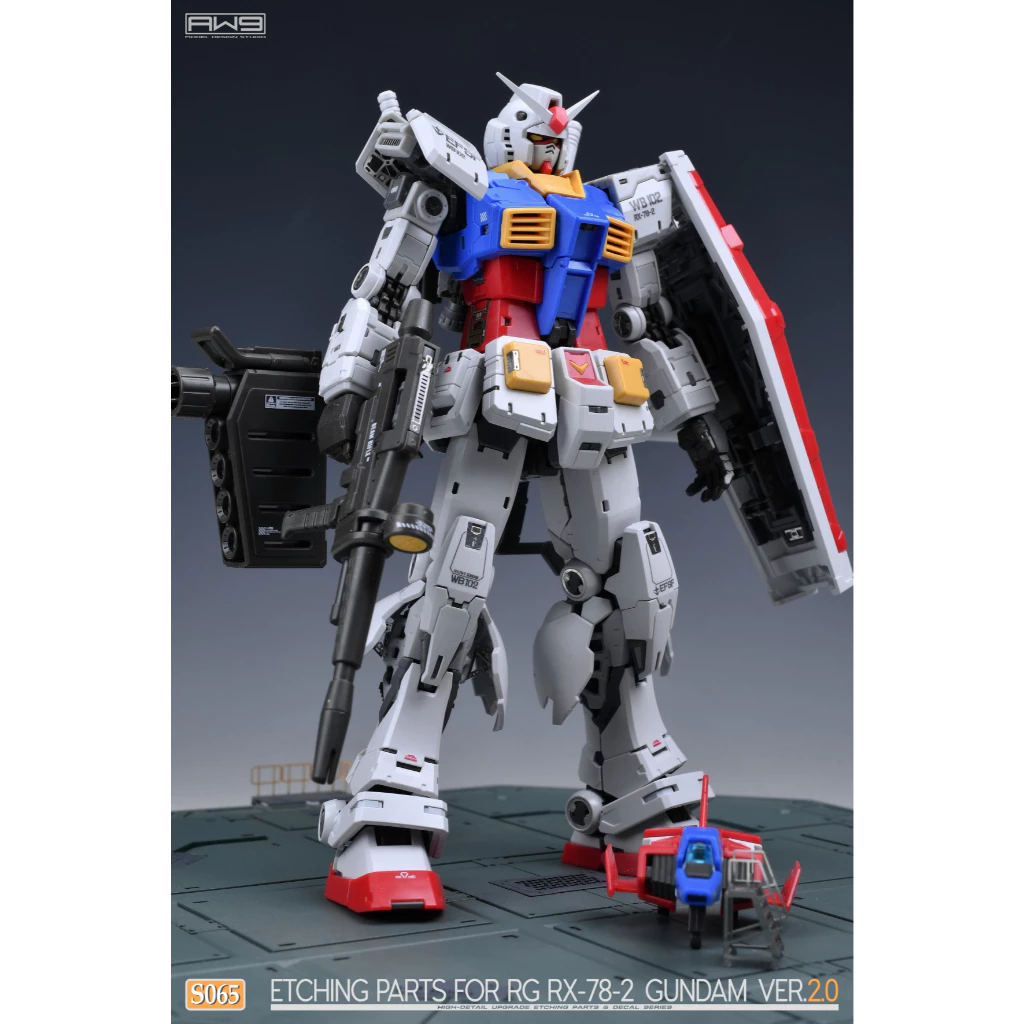 MADWORKS 鋼魂 AW9 S65 RG 1/144 RX-78-2 鋼彈 初鋼 2.0 改造蝕刻片 附水貼