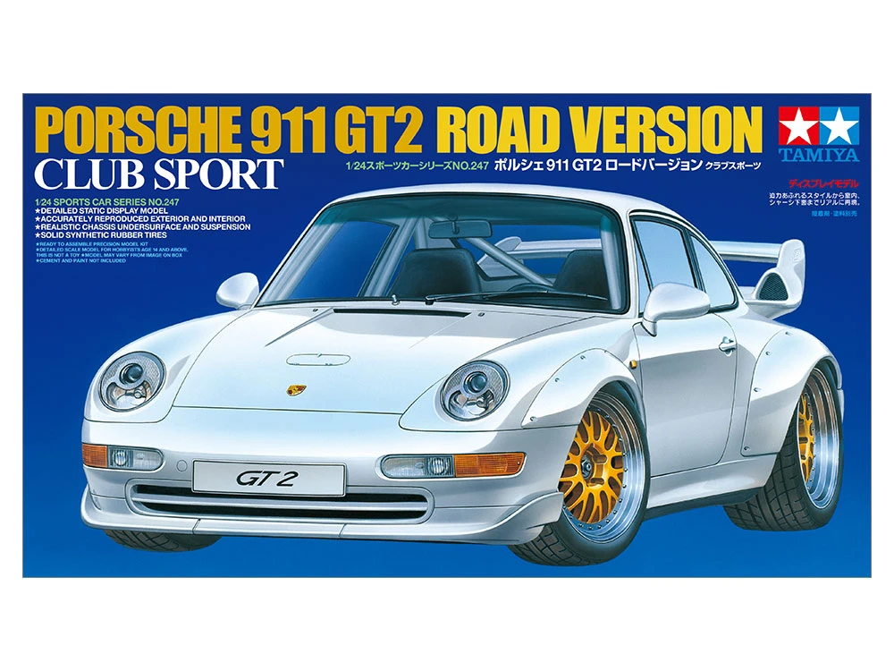 TAMIYA 24247 1/24 Porsche 911 GT2 Road Version Club Sport