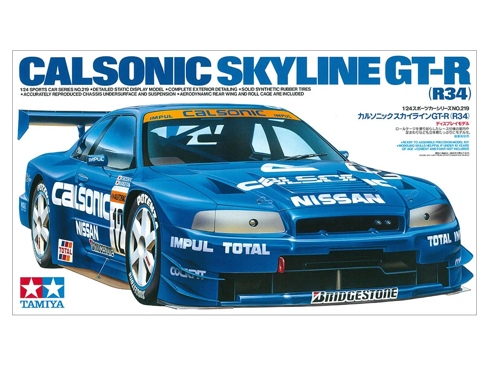TAMIYA 24219 1/24 Calsonic Skyline GT-R (R34)