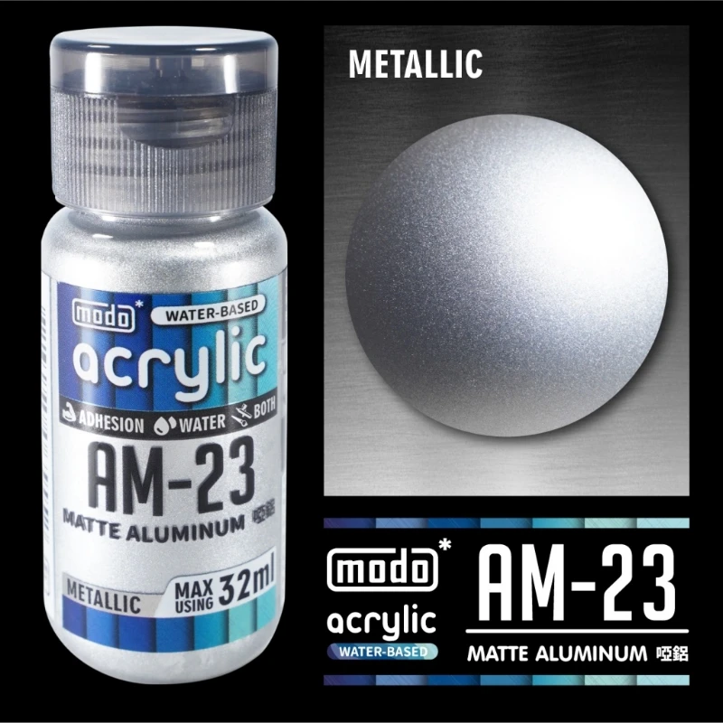 摩多製漆所 MODO acrylic 水性漆 AM-23 32ml 啞鋁