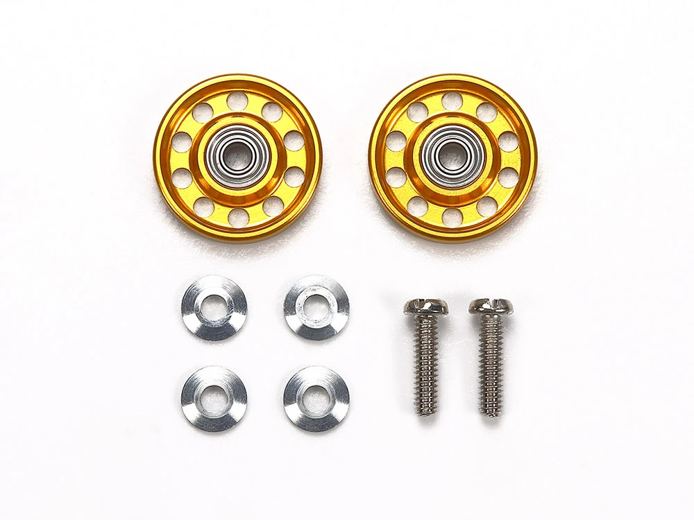 Tamiya 95704 輕量 13mm 鋁合金滾珠軸承導輪 無膠圈金色