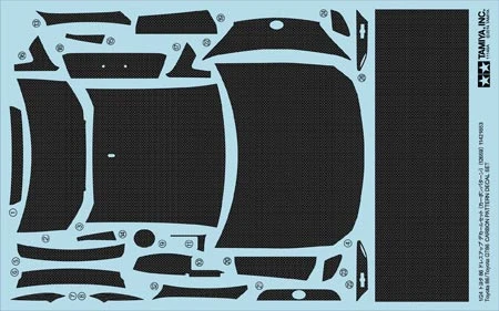 TAMIYA 12659 1/24Toyota 86/GT86 Carbpn Pattern Decal Set