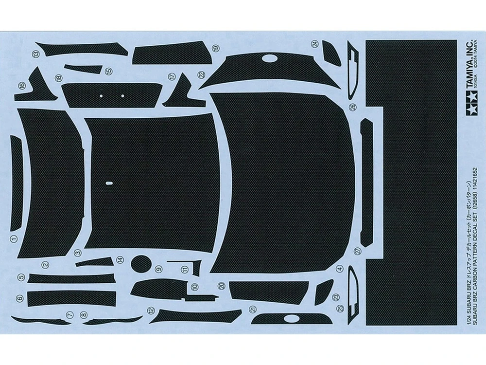 TAMIYA 12658 1/24Subaru BRZ Carbon Pattern Decal Set (for 24324,24336)