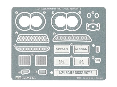 TAMIYA 12623 1/24 Nissan GT-R Photo Ethched Parts (for 24300)