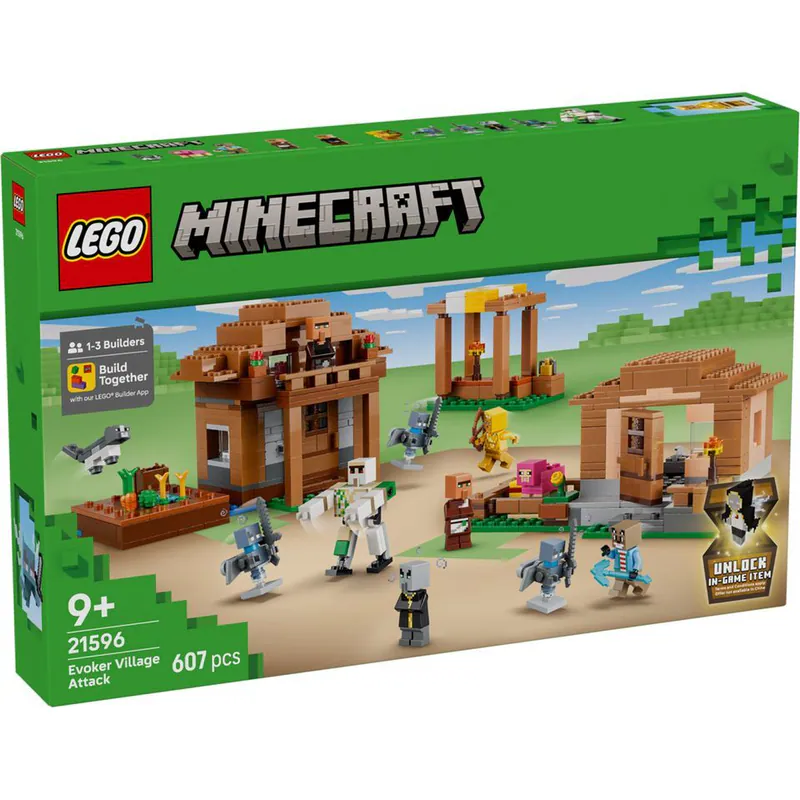 Lego 樂高  Minecraft 創世神系列 21596 喚魔者進攻村莊
